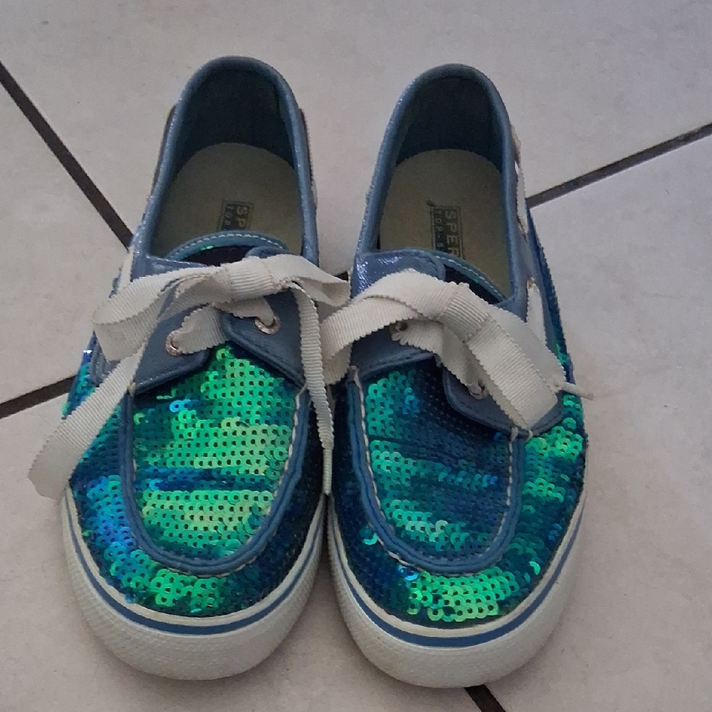 Sperry- Sequin Sneakers - Blue and Green
